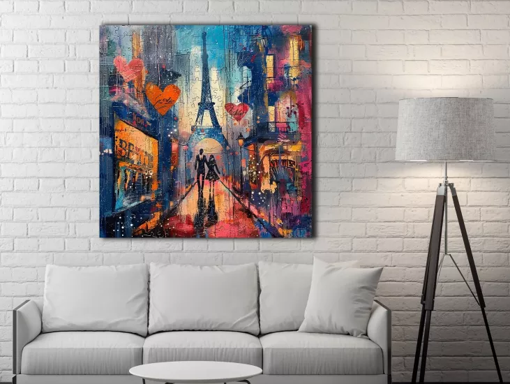 Paris - Laminasyonlu Kanvas Tablo