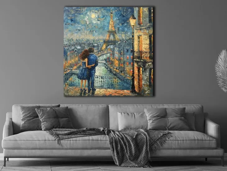 Paris - Laminasyonlu Kanvas Tablo