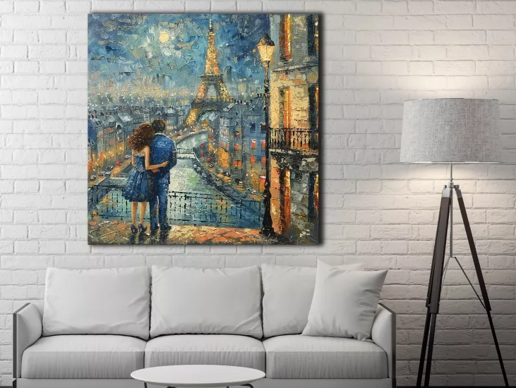 Paris - Laminasyonlu Kanvas Tablo