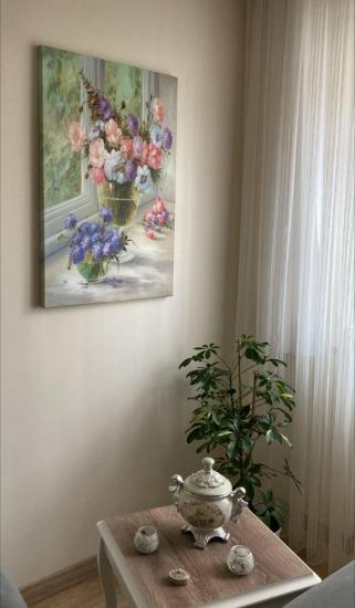 PENCERE ÖNÜ - Laminasyonlu Kanvas Tablo