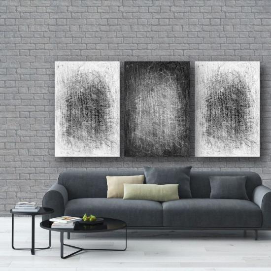 Karmaşa - Laminasyonlu Kanvas Tablo 3 lü Set