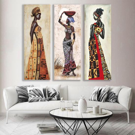 Laminasyonlu Kanvas Tablo 3 lü Set