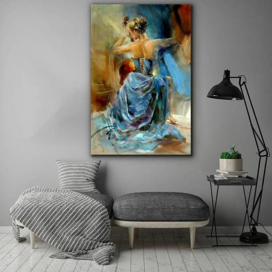 BLUE ROMANCE - Laminasyonlu Kanvas Tablo