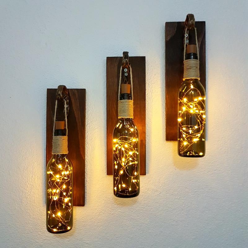 Retro%20Yeşil%20Şişeli%20Led%20Işıklı,%20Ceviz%20Aplik,%203%20lü%20Set