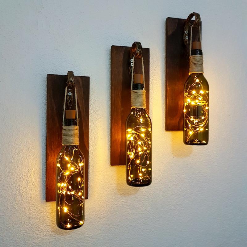 Retro%20Yeşil%20Şişeli%20Led%20Işıklı,%20Ceviz%20Aplik,%203%20lü%20Set