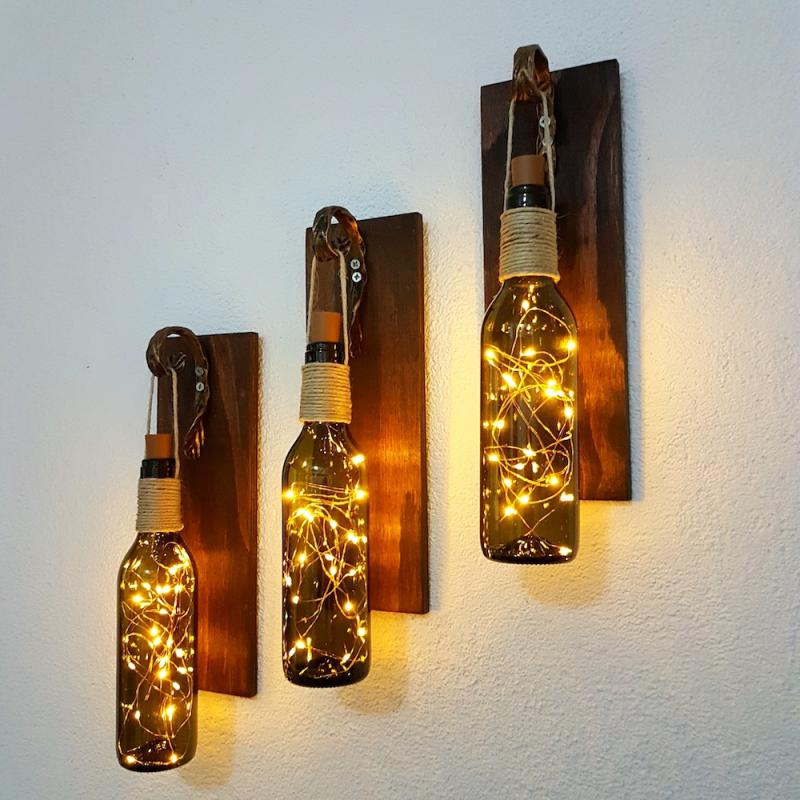 Retro%20Yeşil%20Şişeli%20Led%20Işıklı,%20Ceviz%20Aplik,%203%20lü%20Set