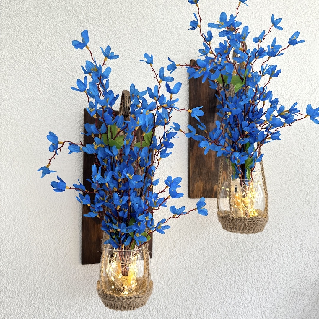 Duvar%20Dekoru,%20Led%20Işıklı,%20Mavi%20Sakura%20Çiçekli,%20Ceviz%20Aplik%20İkili%20Set