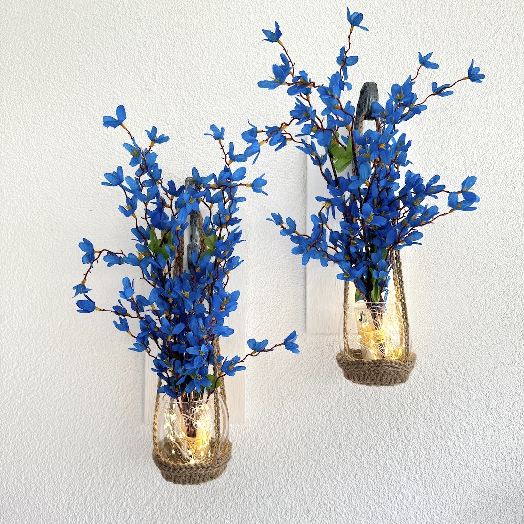 Duvar%20Dekoru,%20Led%20Işıklı,%20Mavi%20Sakura%20Çiçekli,%20Beyaz%20Aplik%20İkili%20Set