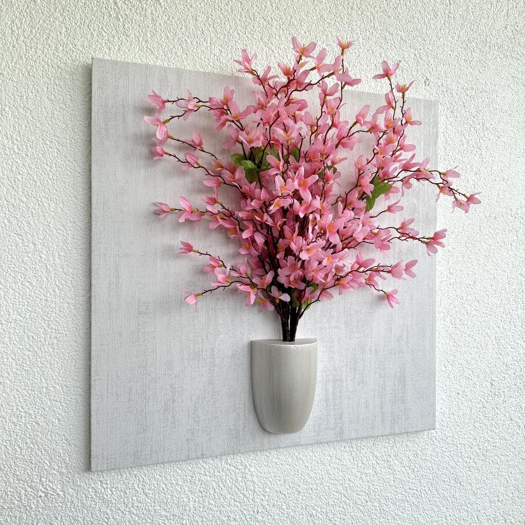 Kabartma%20Dokulu,%20Pembe%20Sakura%20Çiçekli%203D%20Tablo