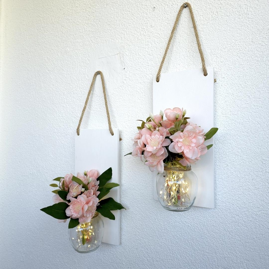 Led%20Işıklı,%20Pembe%20Yasemin%20Çiçekli%20Duvar%20Dekoru%20Beyaz%20İkili%20Set