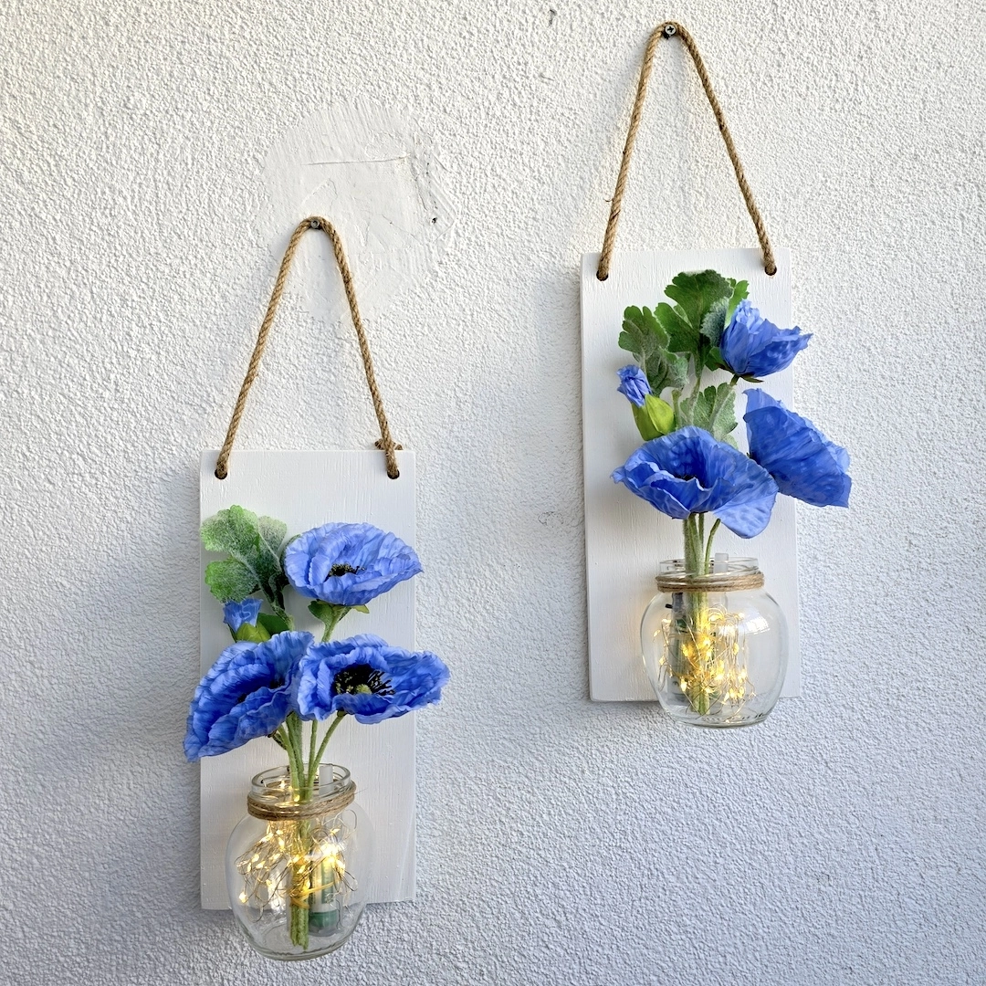 Led%20Işıklı,%20Mavi%20Gelincik%20Çiçekli%20Duvar%20Dekoru%20Beyaz%20İkili%20Set