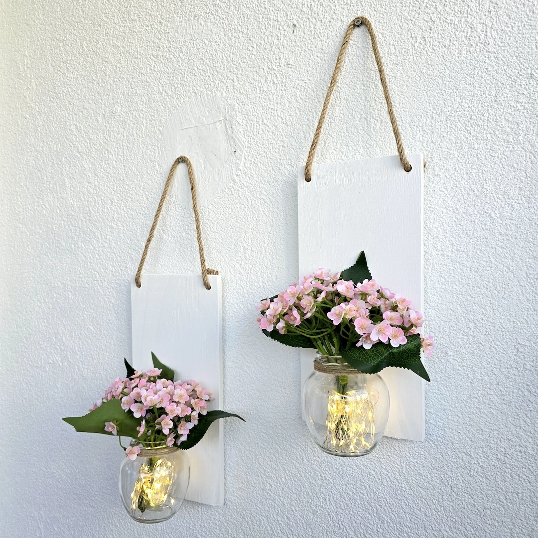 Led%20Işıklı,%20Pembe%20Mini%20Ortanca%20Çiçekli%20Duvar%20Dekoru%20Beyaz%20İkili%20Set