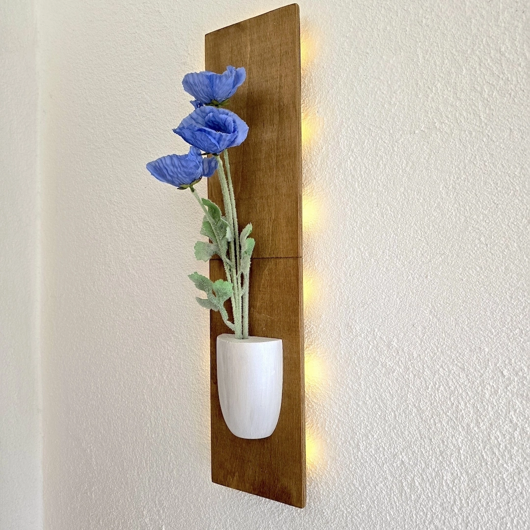 Led%20Işıklı,%20Mavi%20Gelincik%20Çiçekli%20Duvar%20Dekoru,%20Meşe