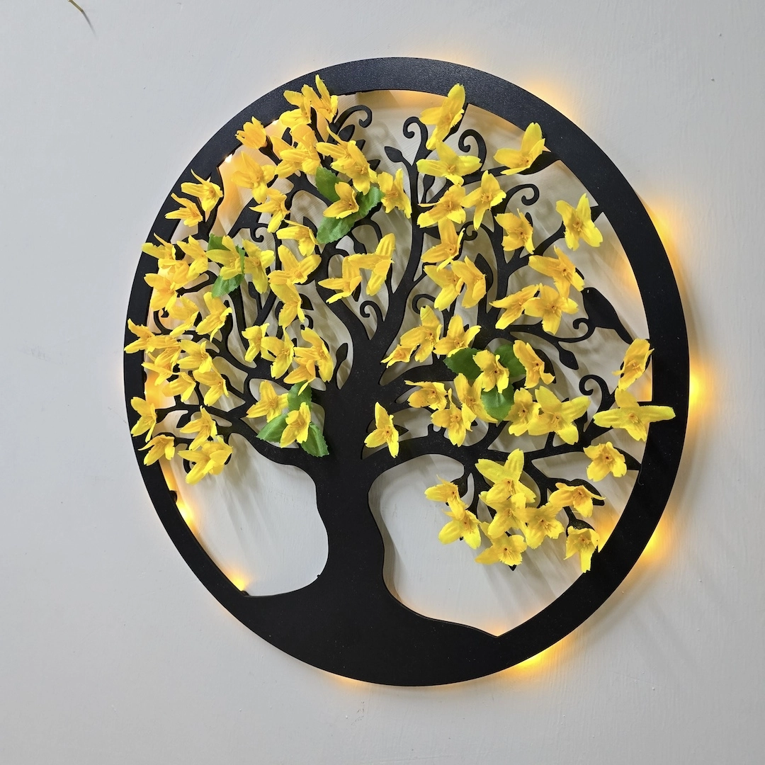 Led%20Işıklı%20ve%20Sarı%20Sakura%20Hayat%20Ağacı%20Tablo%2040cm