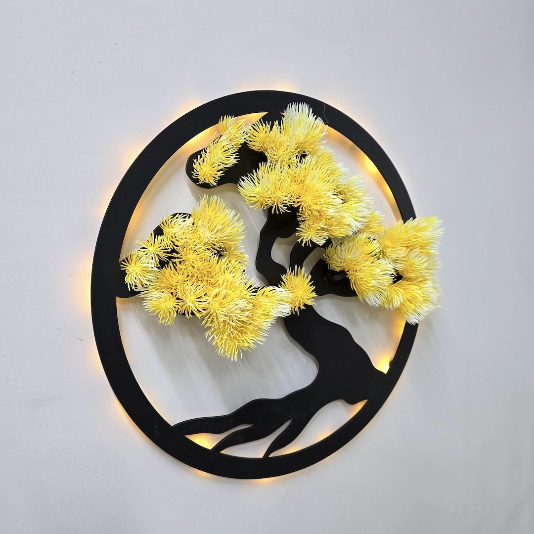Led%20Işıklı%20ve%20Sarı%20Bonsai%20Ağaç%20Tablo%2040cm