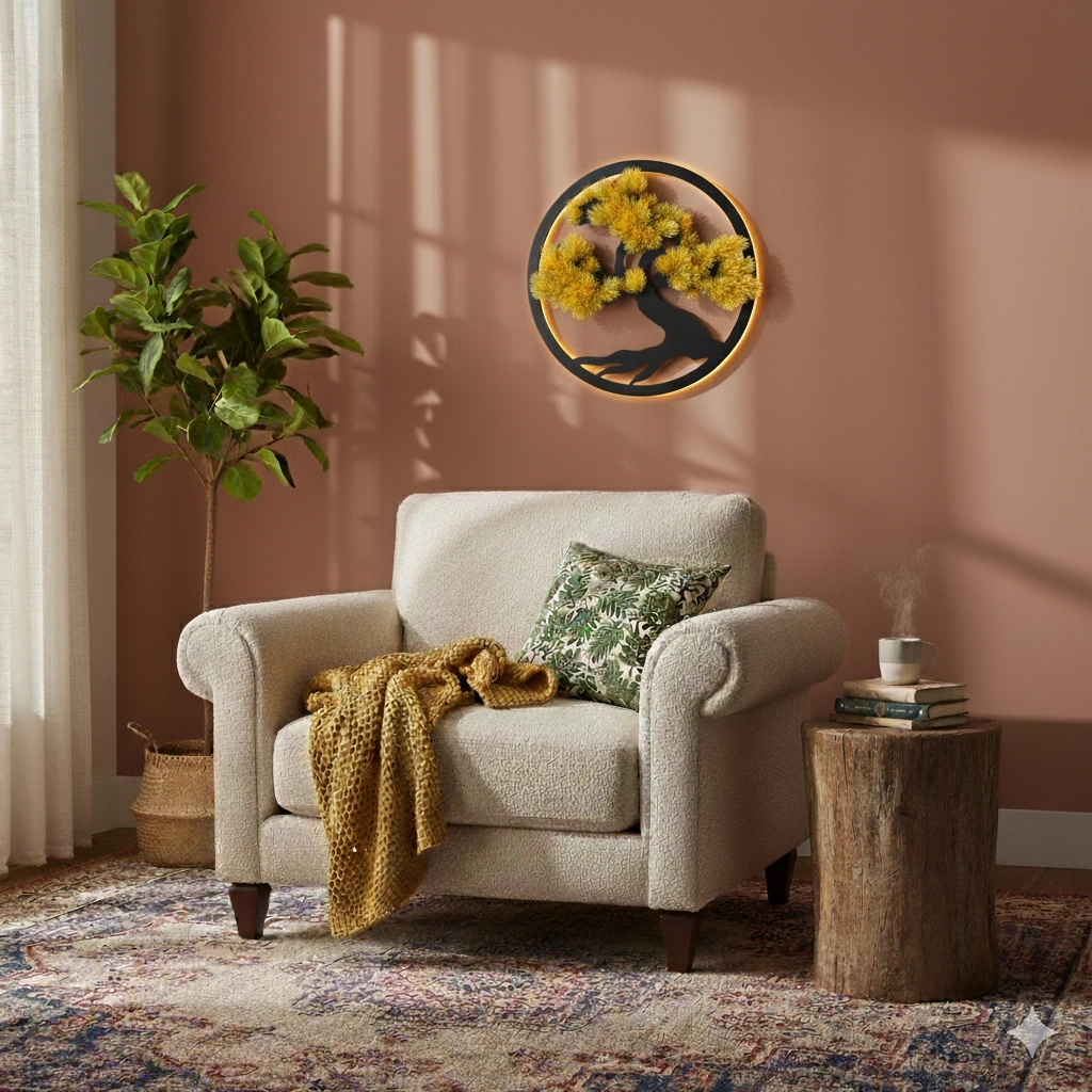 Led%20Işıklı%20ve%20Sarı%20Bonsai%20Ağaç%20Tablo%2040cm