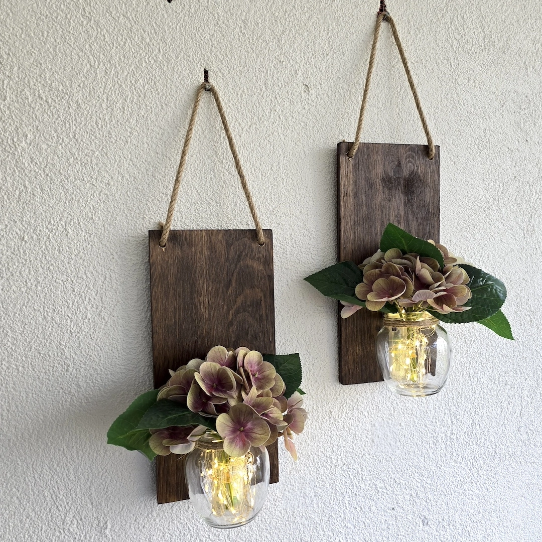 Led%20Işıklı,%20Yeşil%20Islak%20Ortanca%20Çiçekli%20Duvar%20Dekoru%20Ceviz%20İkili%20Set