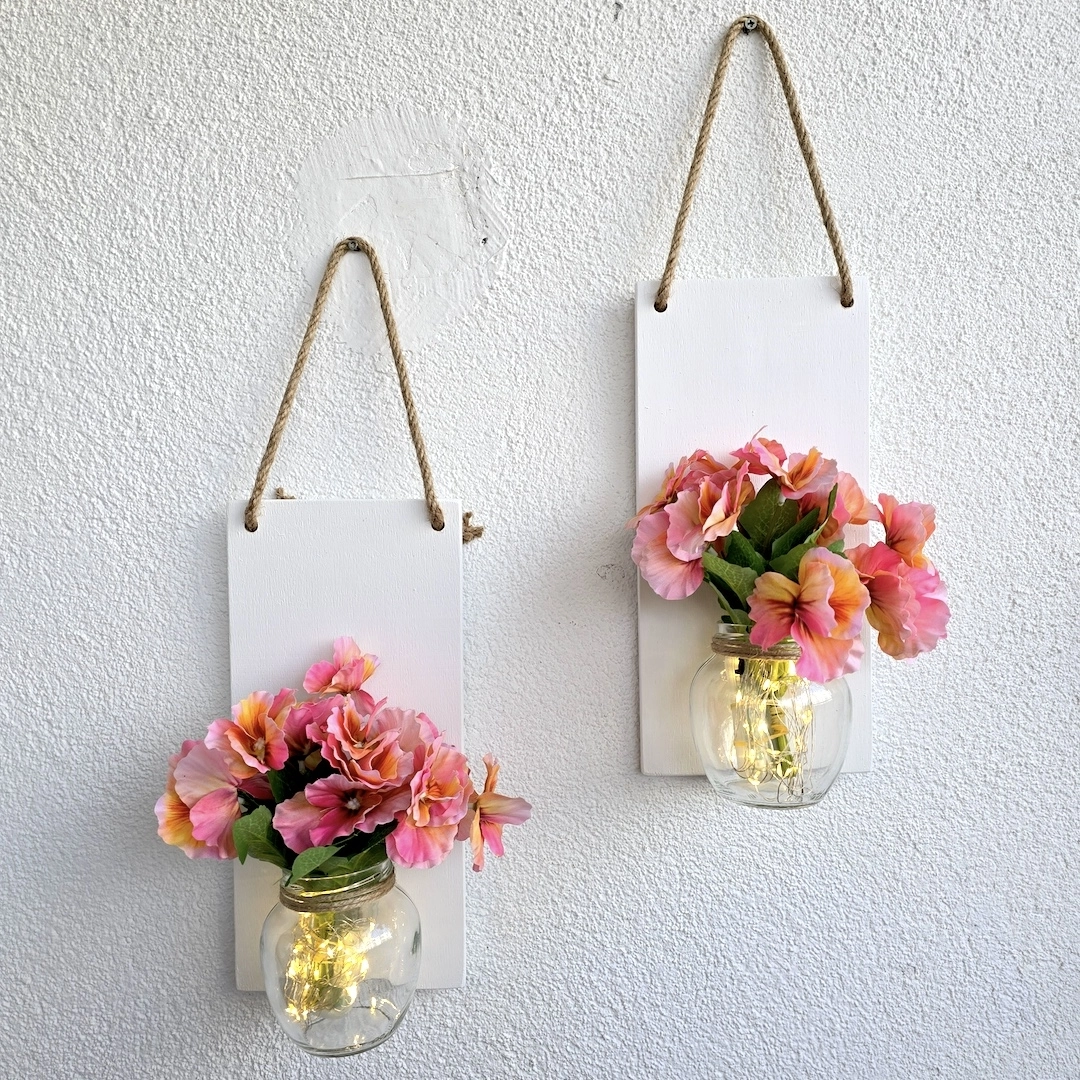 Led%20Işıklı,%20Pembe%20Menekşe%20Çiçekli%20Duvar%20Dekoru%20Beyaz%20İkili%20Set