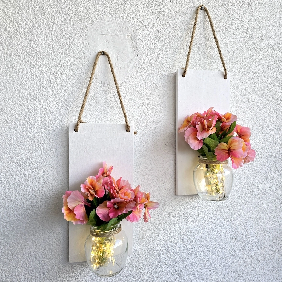 Led%20Işıklı,%20Pembe%20Menekşe%20Çiçekli%20Duvar%20Dekoru%20Beyaz%20İkili%20Set