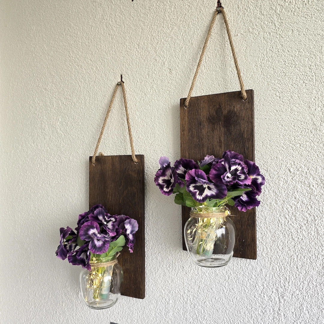 Led%20Işıklı,%20Mor%20Menekşe%20Çiçekli%20Duvar%20Dekoru%20Ceviz%20İkili%20Set