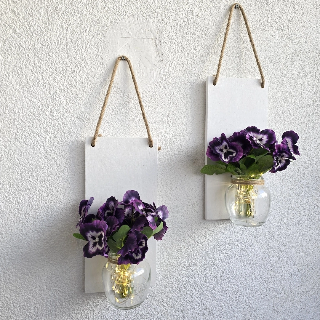 Led%20Işıklı,%20Mor%20Menekşe%20Çiçekli%20Duvar%20Dekoru%20Beyaz%20İkili%20Set