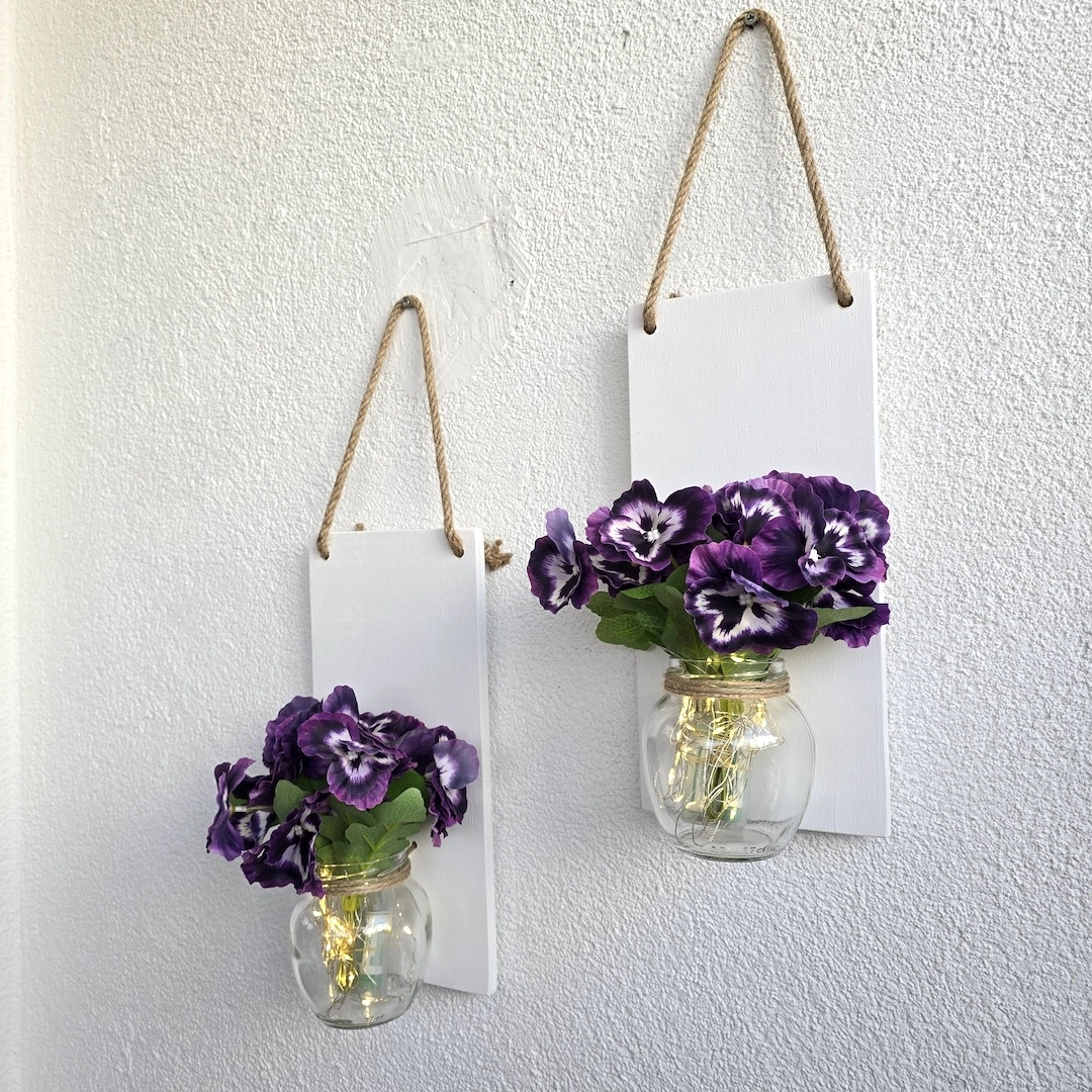 Led%20Işıklı,%20Mor%20Menekşe%20Çiçekli%20Duvar%20Dekoru%20Beyaz%20İkili%20Set