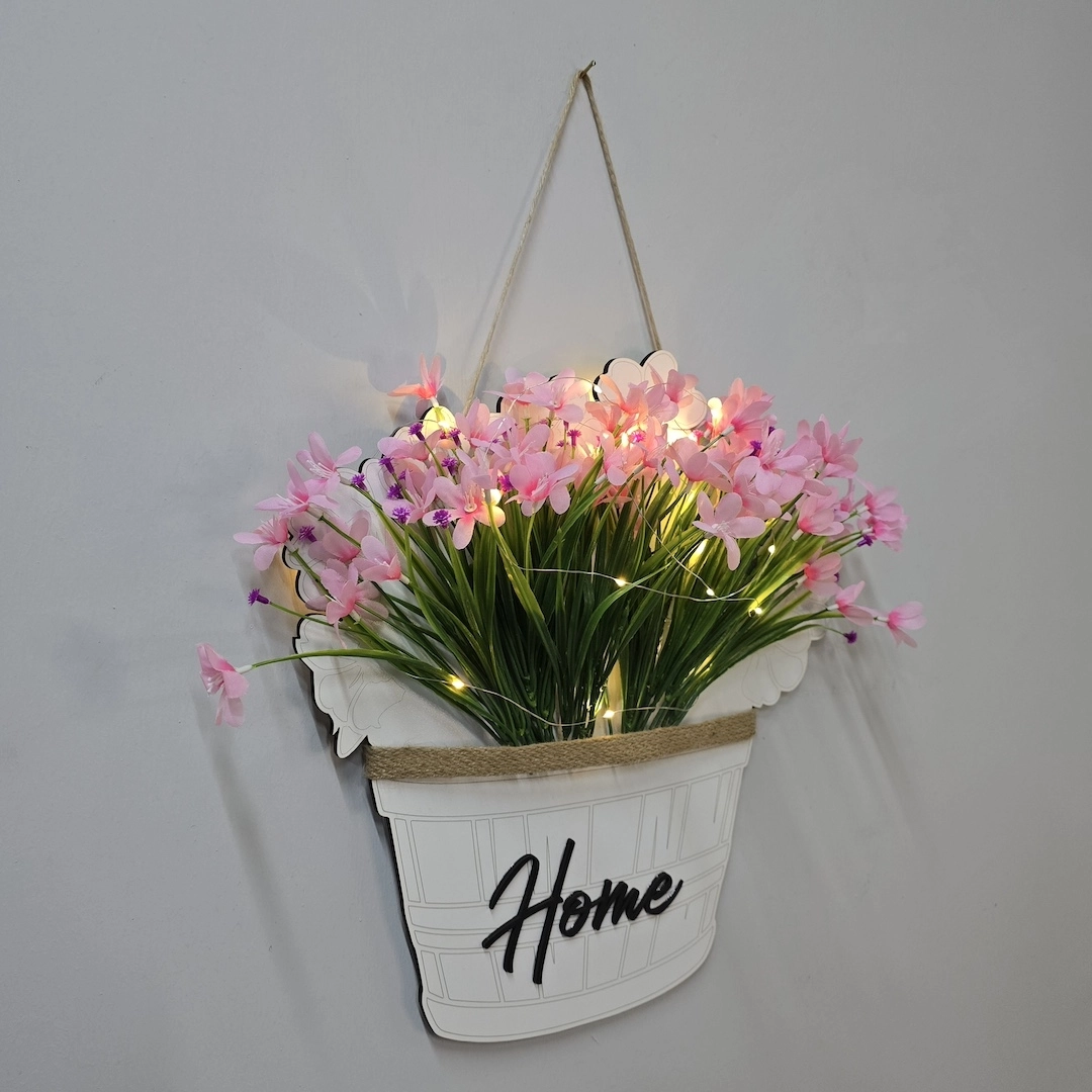 Led%20Işıklı%20ve%20Pembe%20Nergis%20Çiçekli%20Kapı%20ve%20Duvar%20Dekoru