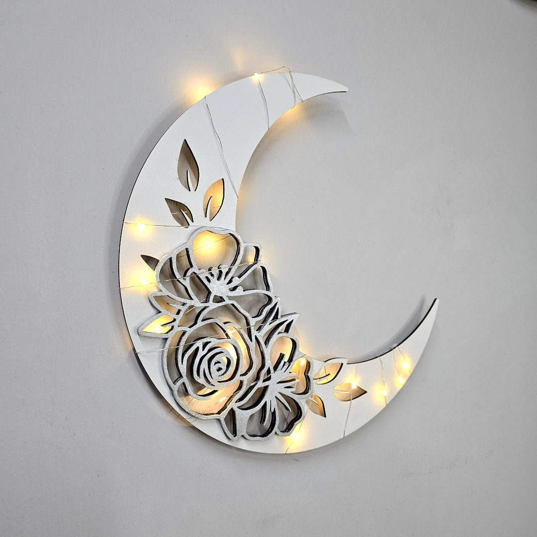 Moon%20Flower%20Gümüş%20-%20Led%20Işıklı%20Duvar%20Dekoru