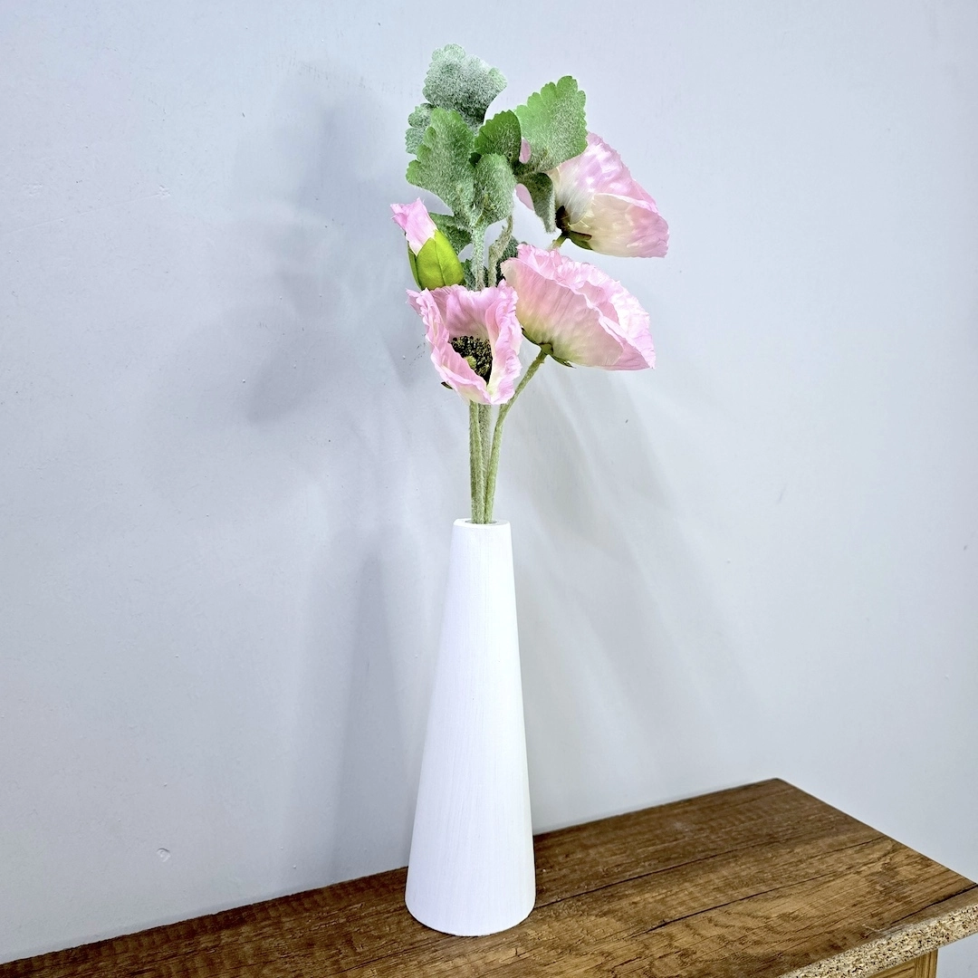 Pembe%20Gelincik,%20Beyaz%20Vazo%2040cm