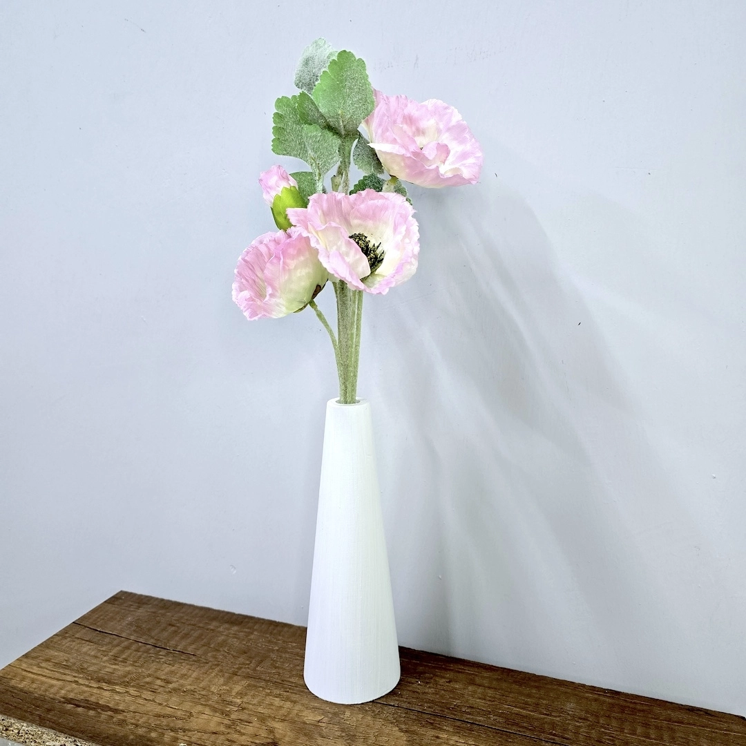 Pembe%20Gelincik,%20Beyaz%20Vazo%2040cm