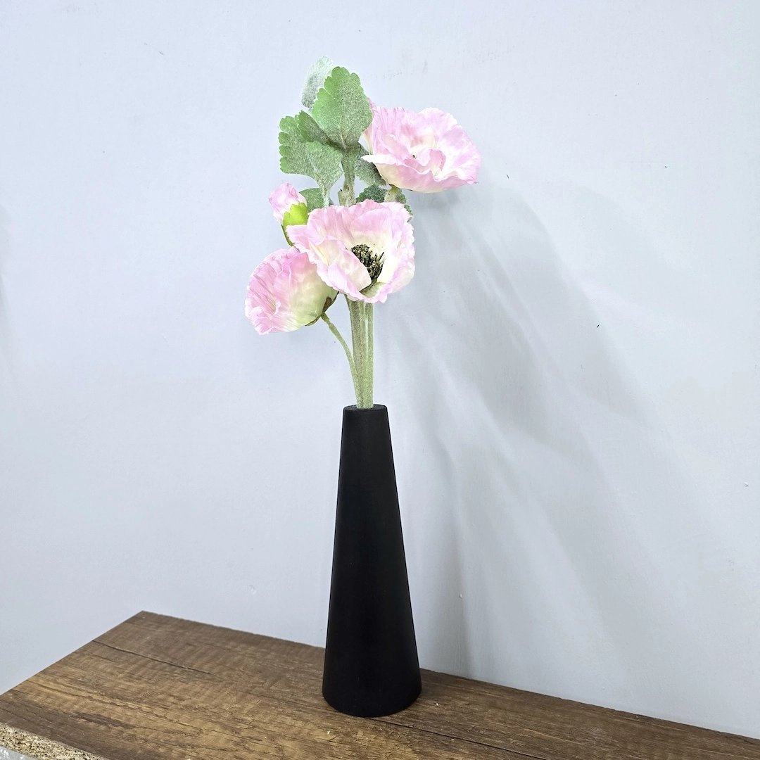 Pembe%20Gelincik,%20Siyah%20Vazo%2040cm