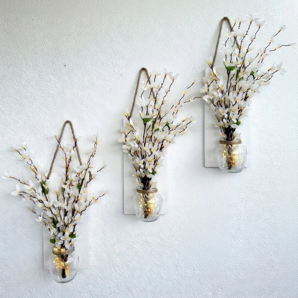 Led%20Işıklı,%20Beyaz%20Sakura%20Çiçekli%20Duvar%20Dekoru%20ÜÇLÜ%20Set,%20Beyaz