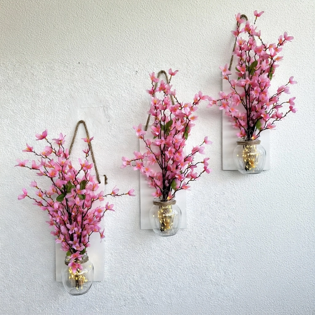Led%20Işıklı,%20Pembe%20Sakura%20Çiçekli%20Duvar%20Dekoru%20ÜÇLÜ%20Set,%20Beyaz