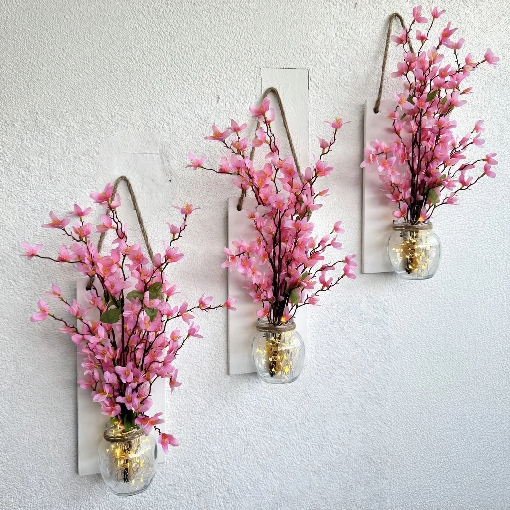 Led%20Işıklı,%20Pembe%20Sakura%20Çiçekli%20Duvar%20Dekoru%20ÜÇLÜ%20Set,%20Beyaz