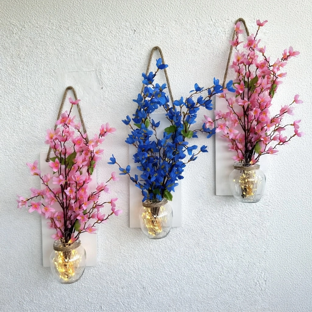 Led%20Işıklı,%20Pembe%20ve%20Mavi%20Sakura%20Çiçekli%20Duvar%20Dekoru%20ÜÇLÜ%20Set,%20Beyaz