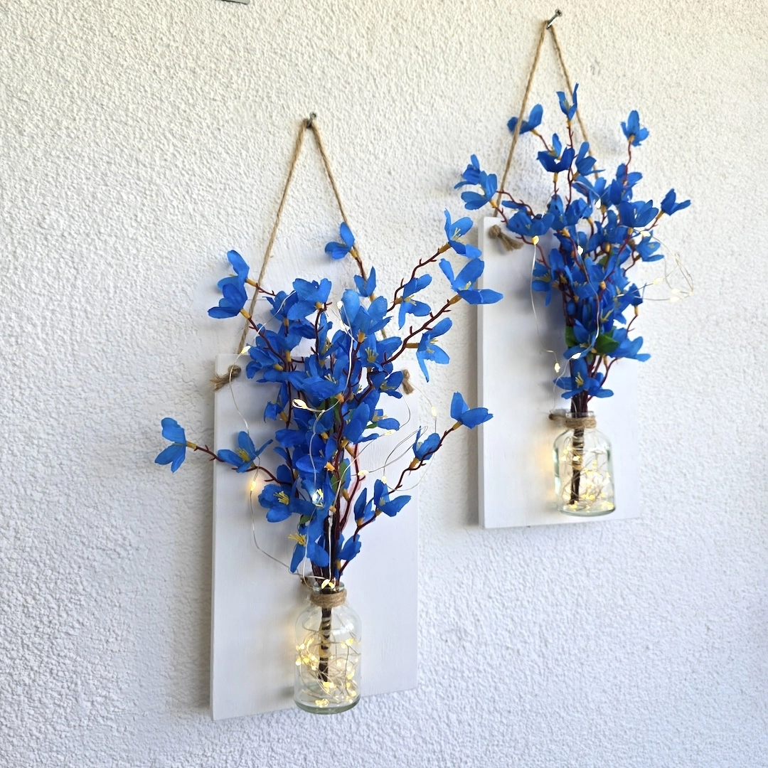 Mavi%20Sakura%20Çiçekli%20ve%20Led%20Işıklı%20Duvar%20Dekoru%202%20li%20Set%20-%20Beyaz