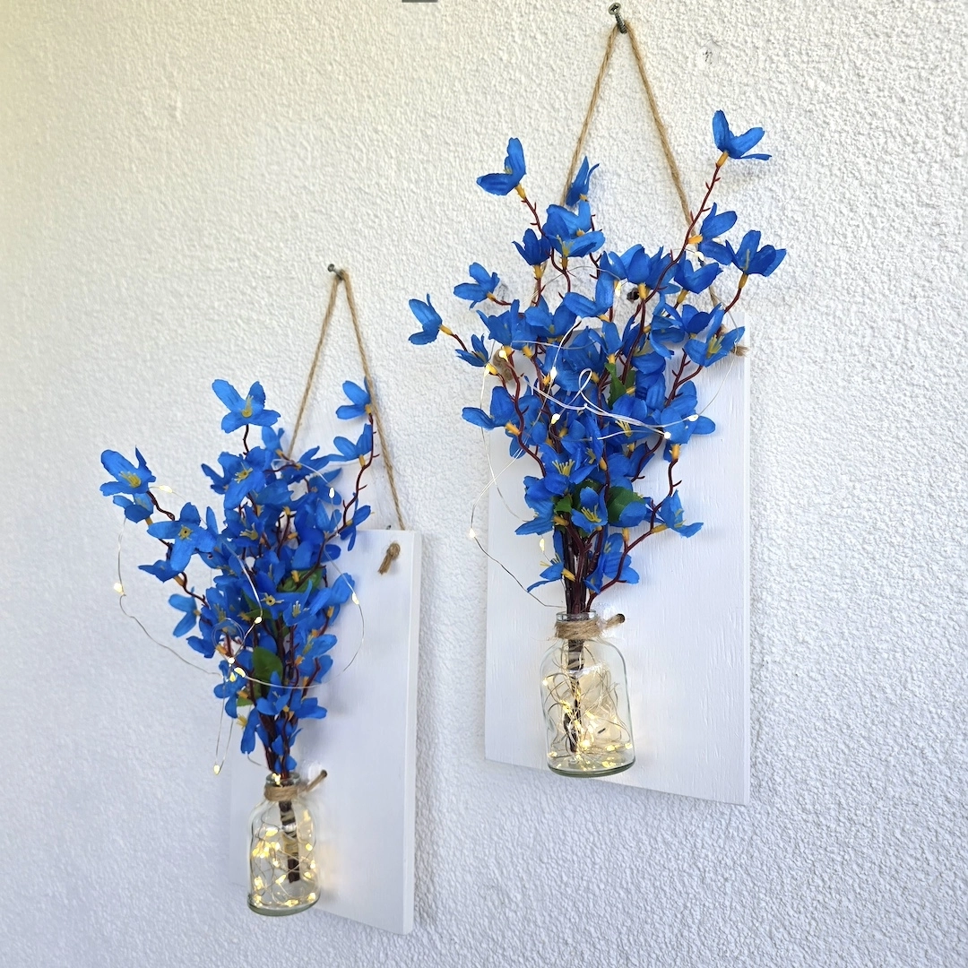 Mavi%20Sakura%20Çiçekli%20ve%20Led%20Işıklı%20Duvar%20Dekoru%202%20li%20Set%20-%20Beyaz