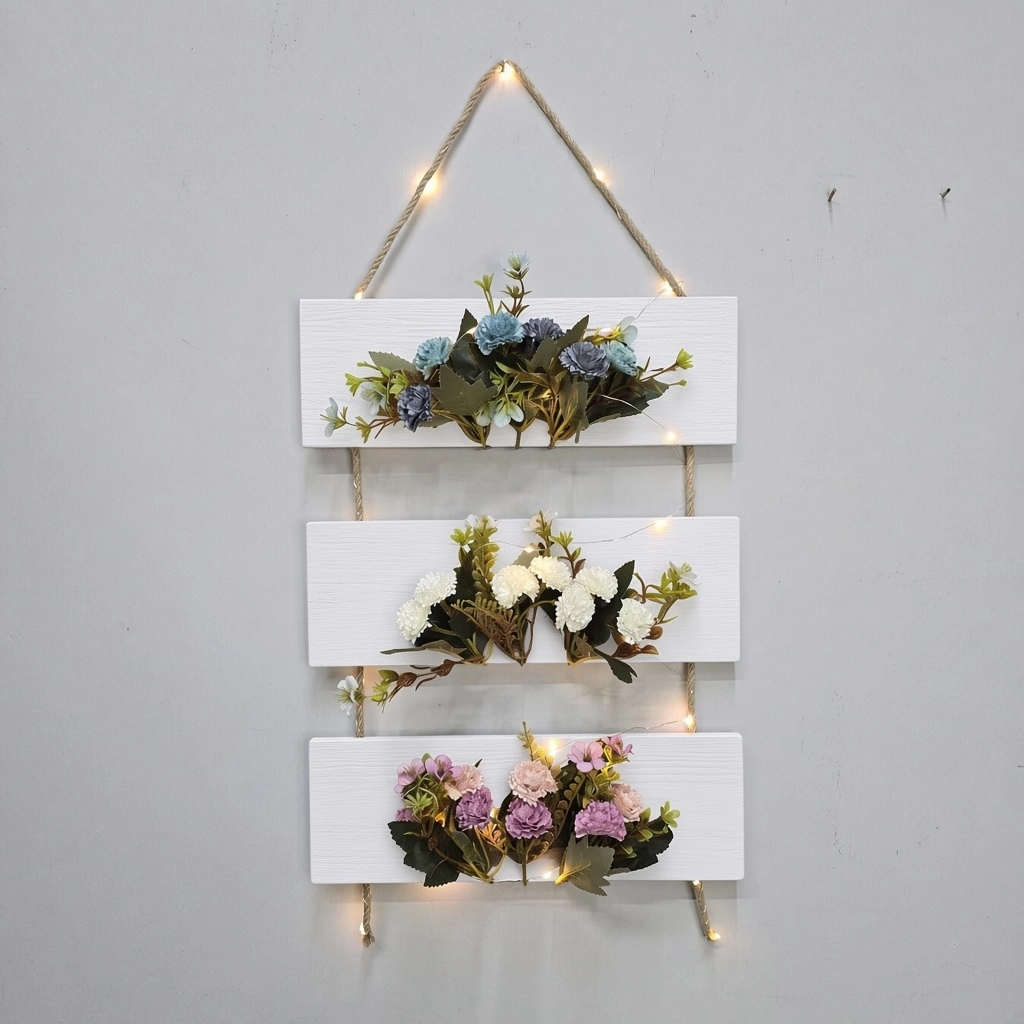 Sarı%20Sakura%20Çiçekli%20ve%20Led%20Işıklı%20Duvar%20Dekoru%202%20li%20Set%20-%20Beyaz
