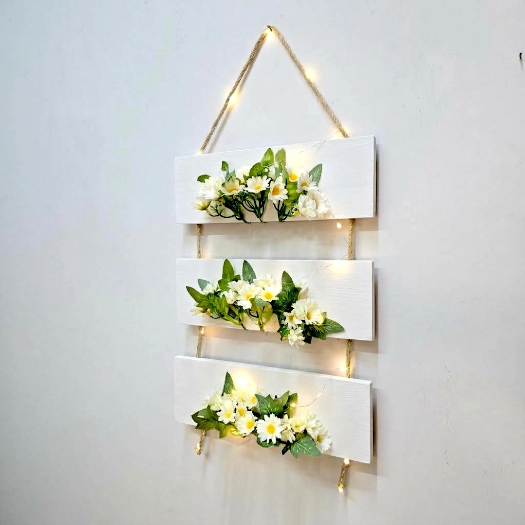 Beyaz%20Papatya%20Çiçekli,%20Led%20Işıklı%20Duvar%20Dekoru%20-%20Beyaz
