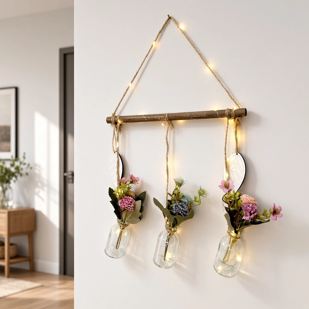 Karanfil%20Çiçekli,%20Led%20Işıklı%20Duvar%20Dekoru