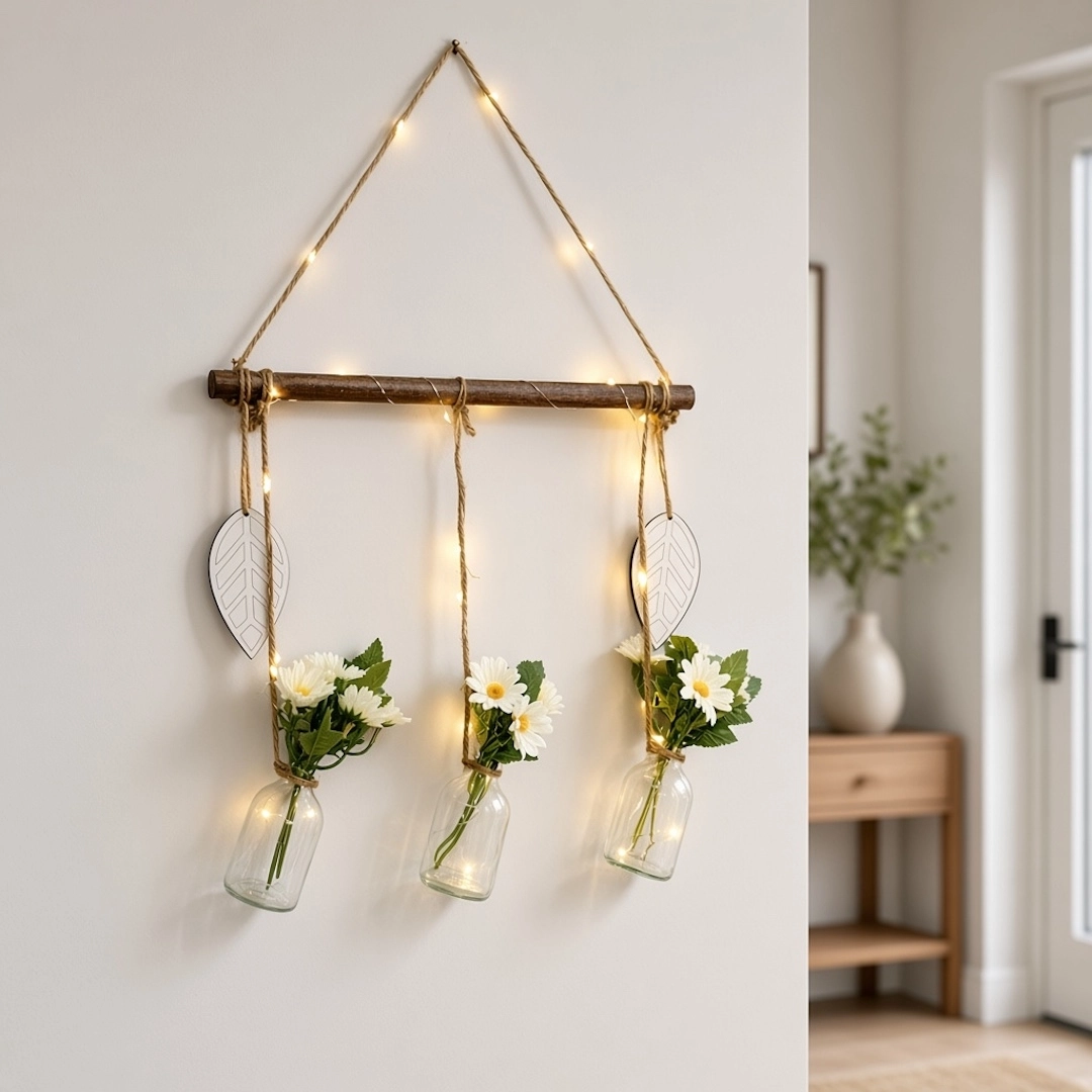 Papatya%20Çiçekli,%20Led%20Işıklı%20Duvar%20Dekoru