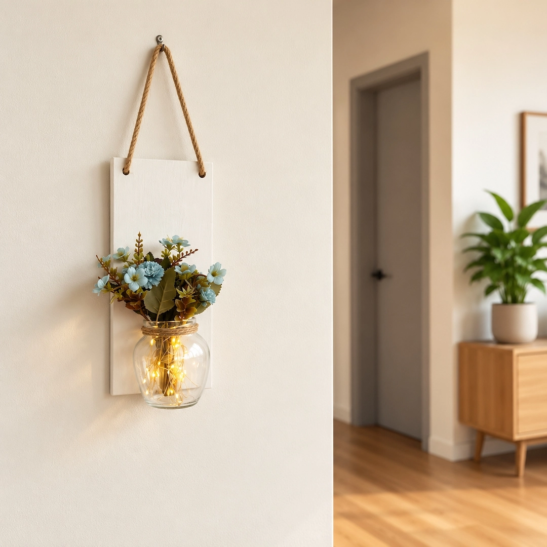 Led%20Işıklı,%20Mavi%20Karanfil%20Çiçekli%20Duvar%20Dekoru%20-%20Beyaz
