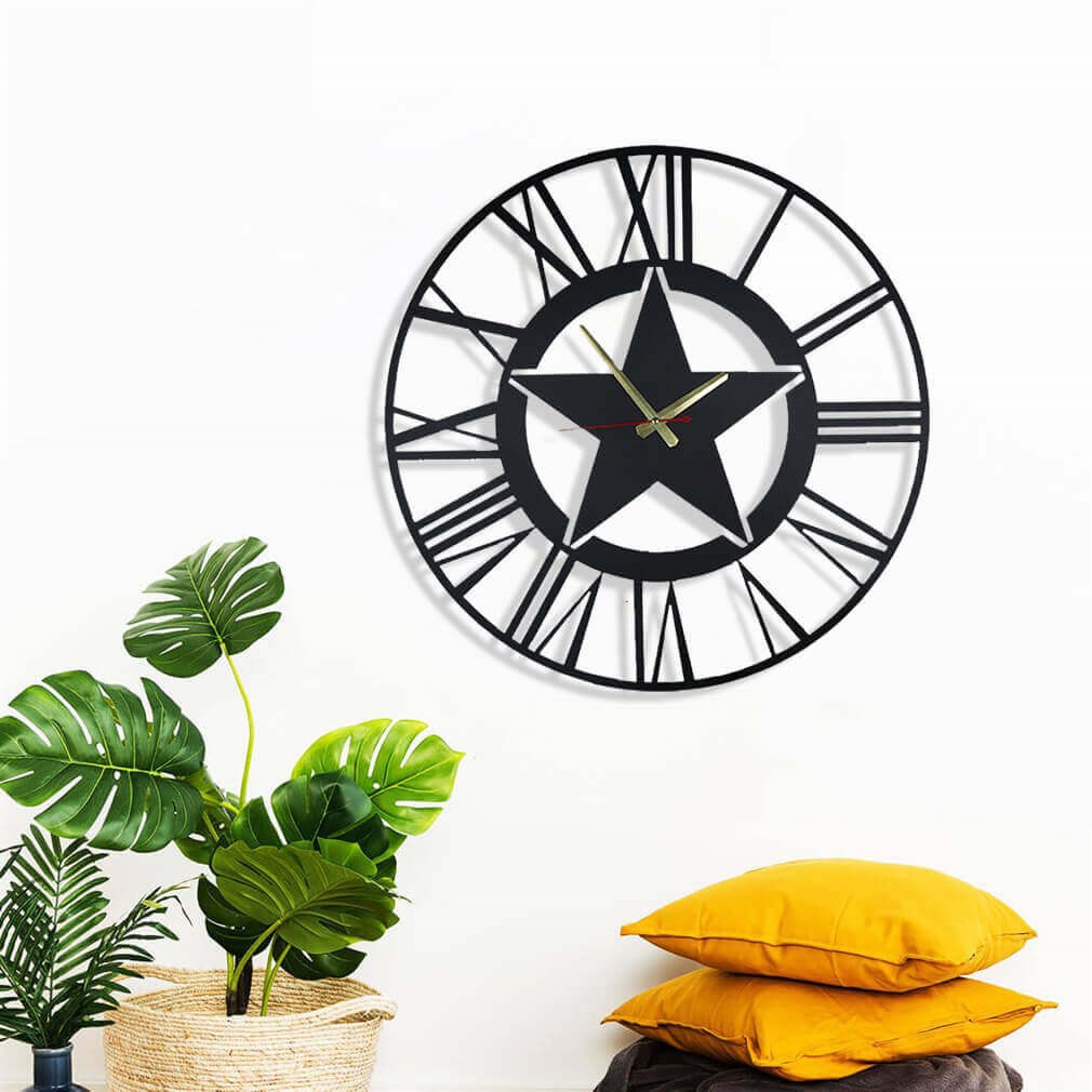 Star%20Metal%20Duvar%20Saati