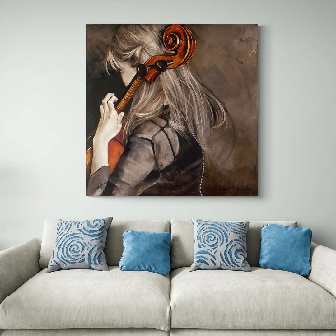 Kemancı%20Kız%20-%20Laminasyonlu%20Kanvas%20Tablo