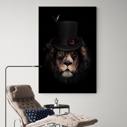 ŞAPKALI%20ASLAN%20-%20Laminasyonlu%20Kanvas%20Tablo