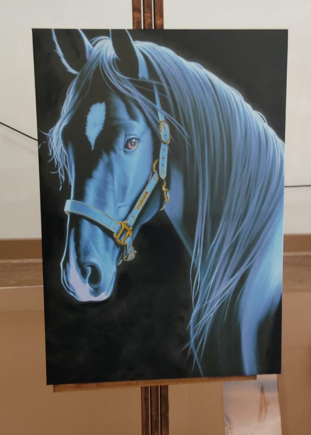 BLUE%20HORSE%20-%20Laminasyonlu%20Kanvas%20Tablo