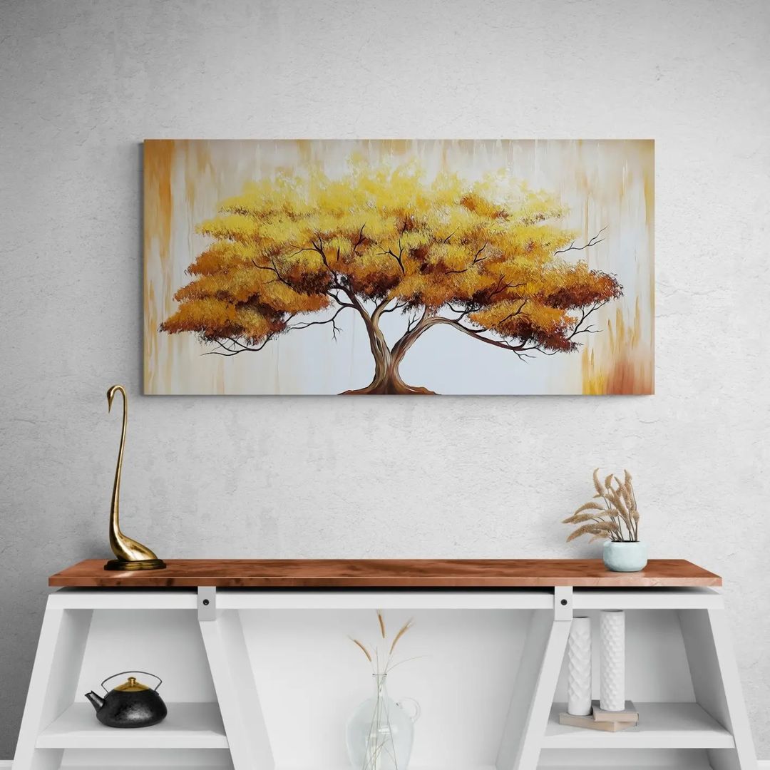 Sarı%20Ağaç%20-%20Laminasyonlu%20Kanvas%20Tablo