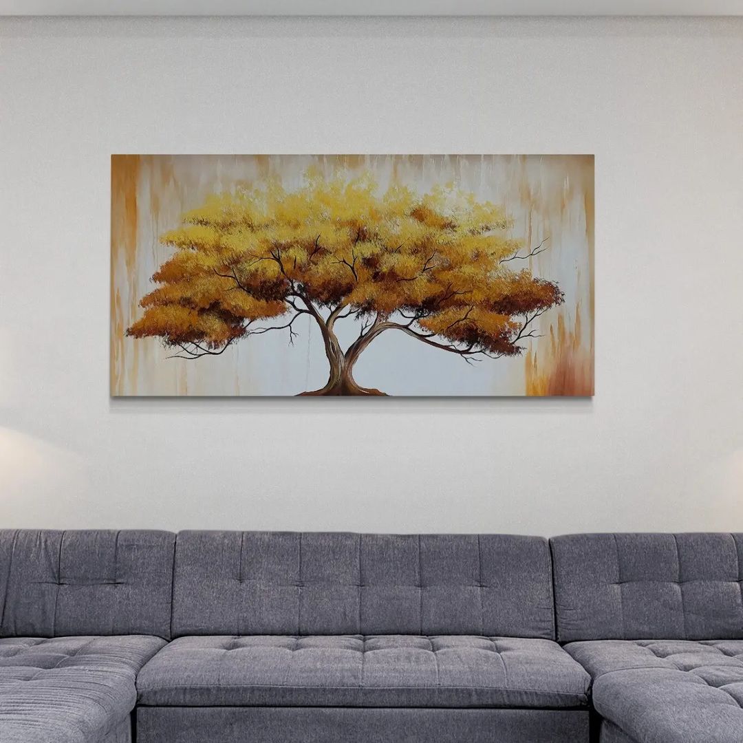 Sarı%20Ağaç%20-%20Laminasyonlu%20Kanvas%20Tablo