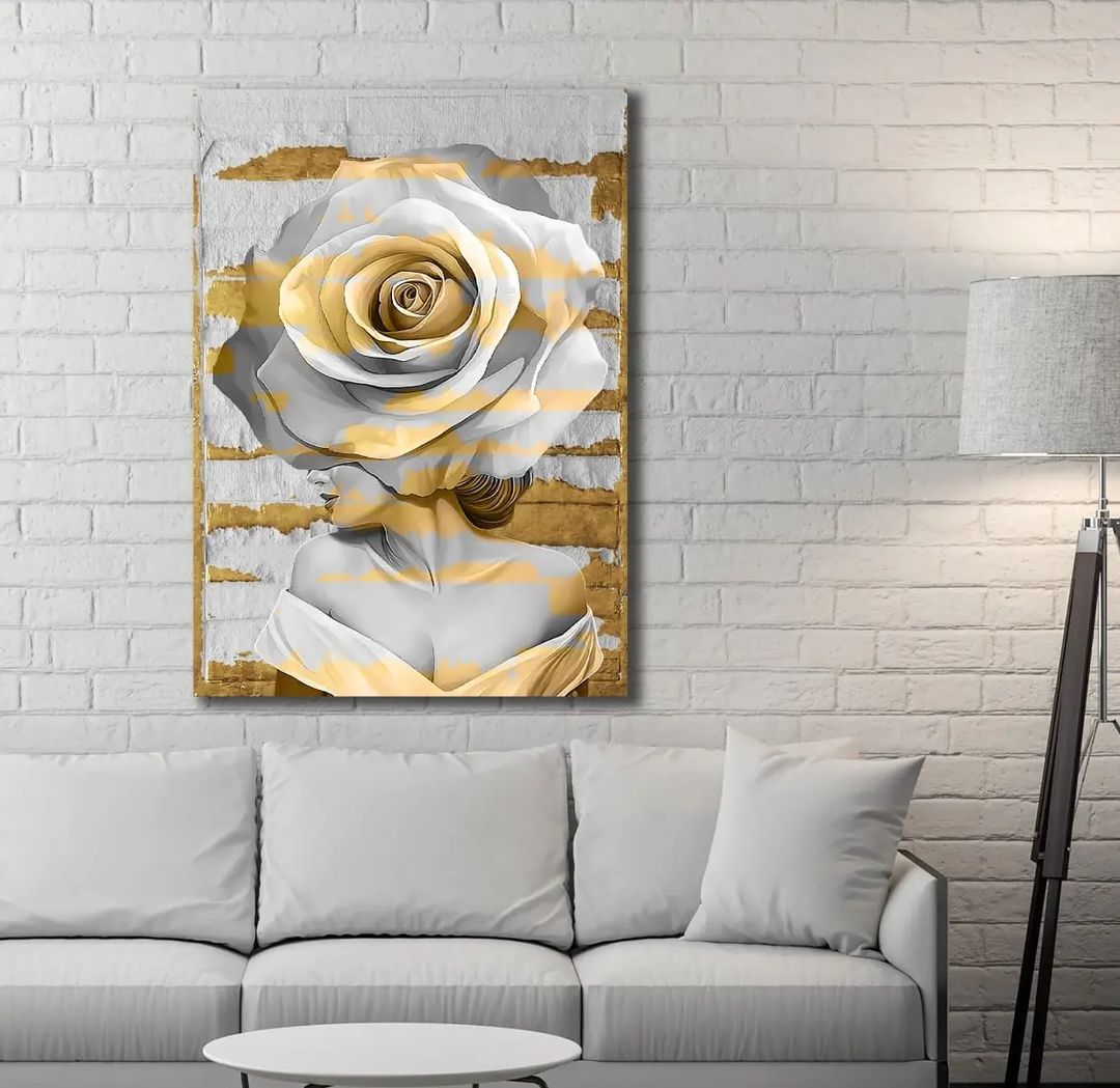 Çiçek%20Kız%20-%20Laminasyonlu%20Kanvas%20Tablo