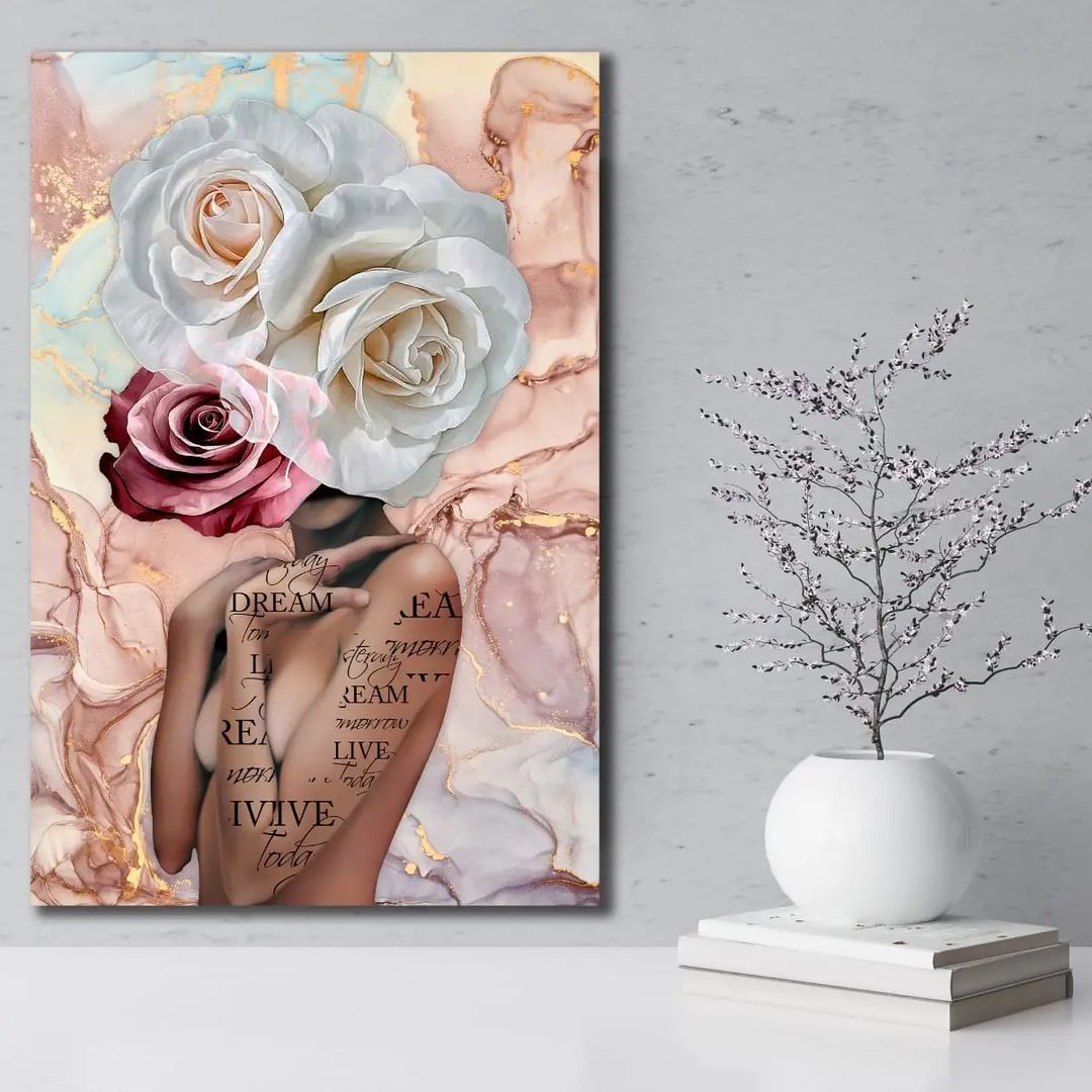 Çiçek%20Kız%20-%20Laminasyonlu%20Kanvas%20Tablo
